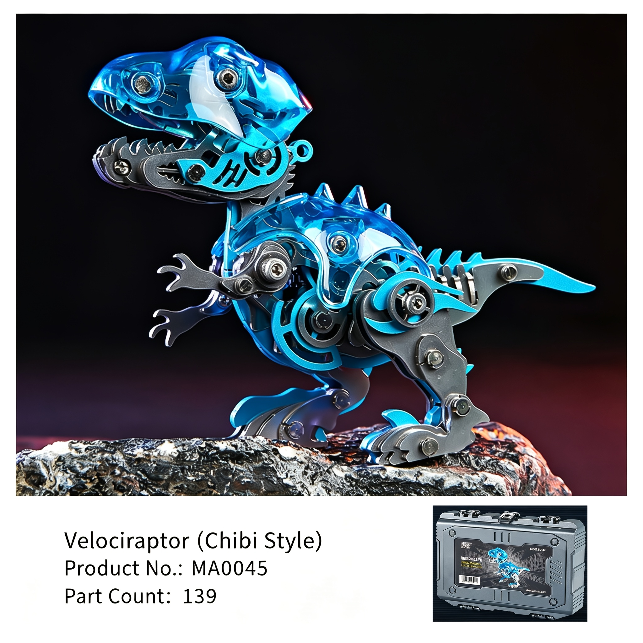 Q-Version Dinosaur 3D Metal Stainless Steel Puzzle Model